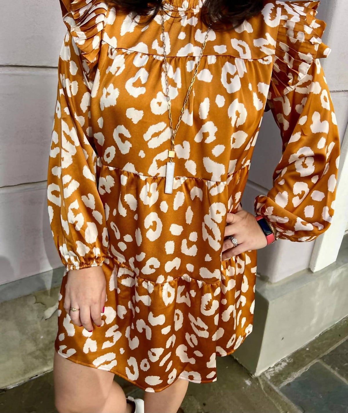 Jodifl - Leopard Print Tiered Dress