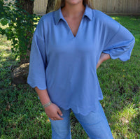 Jodifl - Scalloped Edge Top
