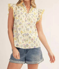 Jodifl - Scalloped Floral Blouse