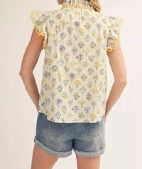 Jodifl - Scalloped Floral Blouse