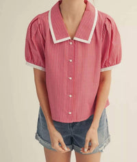 Jodifl - Stripe Button Blouse