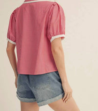Jodifl - Stripe Button Blouse