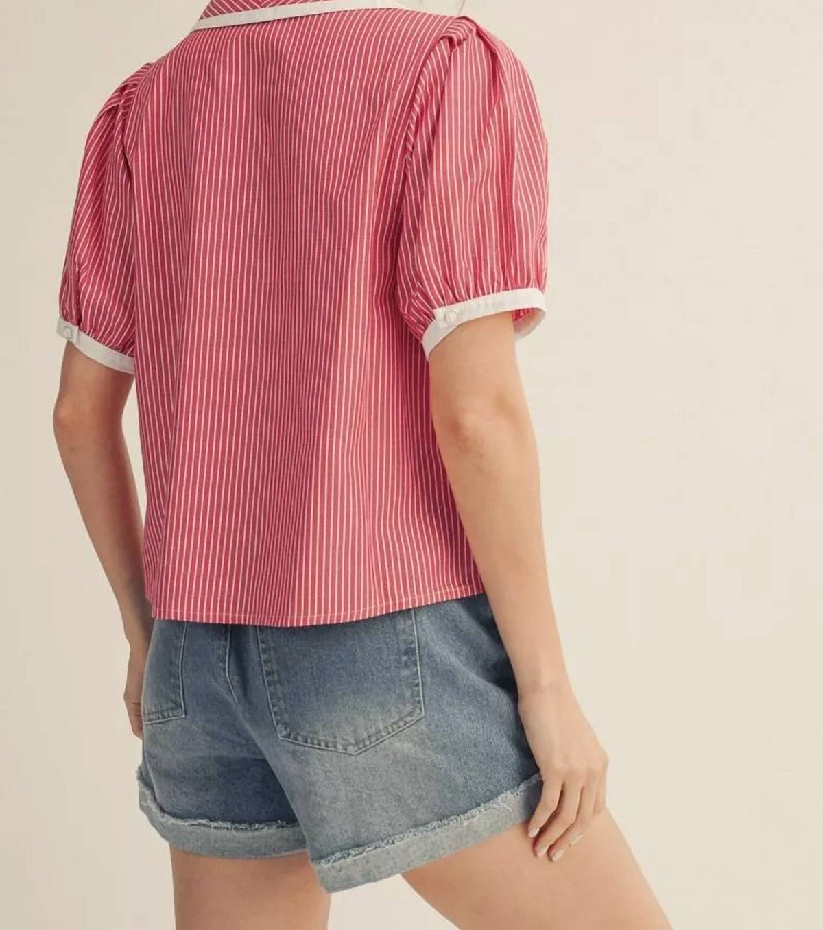 Jodifl - Stripe Button Blouse