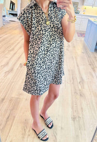 Jodifl - Wild Days Leopard Print Dress - animal - beige - clothing