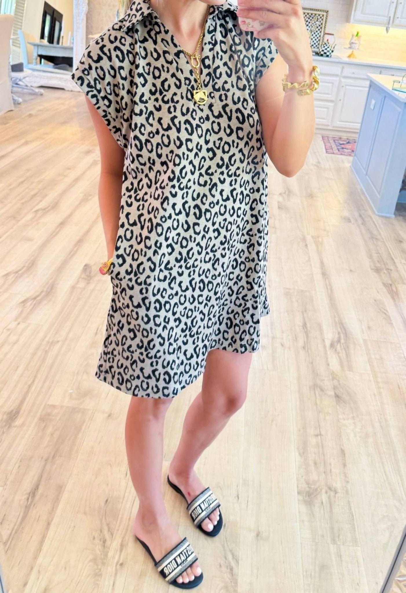 Jodifl - Wild Days Leopard Print Dress - animal - beige - clothing