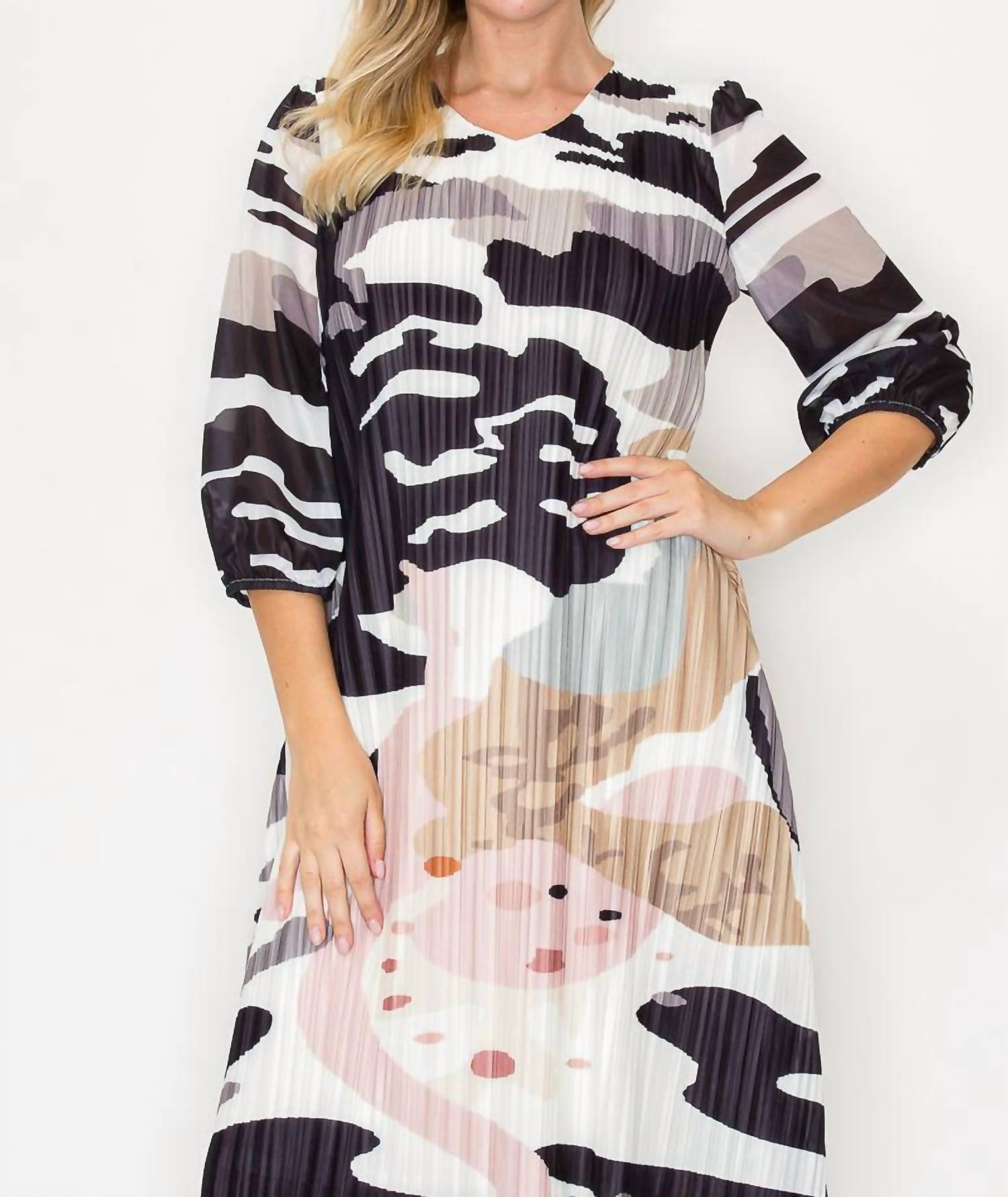 Joh - Janessa Pleated Dress - black - clothing - dresses