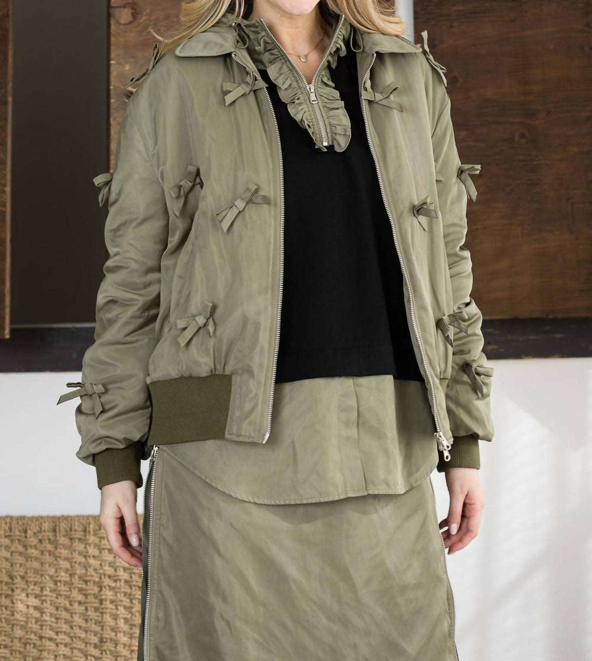 Joh - JUDITH BOMBER JACKET WITH RIBBON