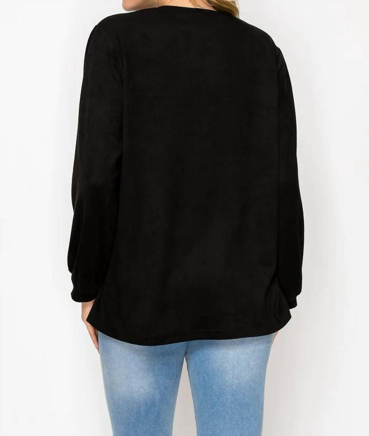 Joh - long sleeve suede top