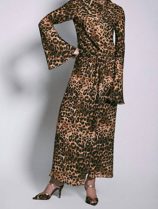 Johanna Ortiz - Elegancia Gitana Ankle Dress - animal - brown - clothing