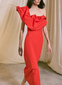 Johanna Ortiz - Seneca Poem Poplin Midi Dress - clothing - cotton - dresses