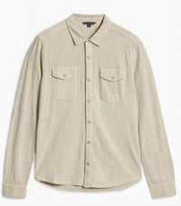 John Varvatos - Arvon Western Knit Shirt - beige - casual - button - down - shirts - clothing