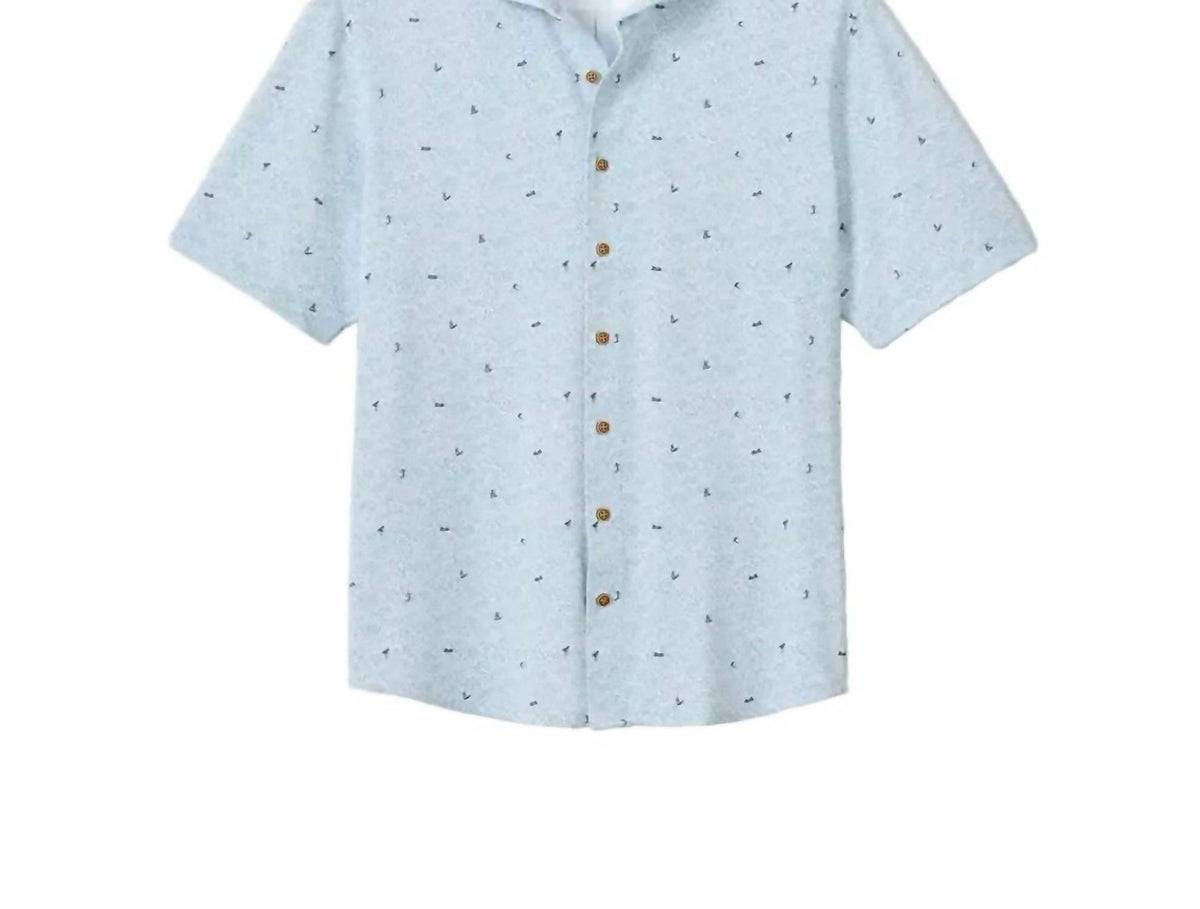 Johnnie-O - Rowing Printed Knit Button Down Shirt
