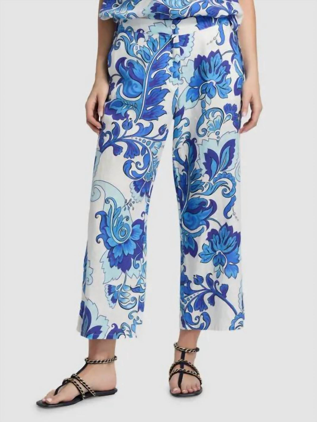 Johnny Was - BUTTON DETAIL CROPPED PANT