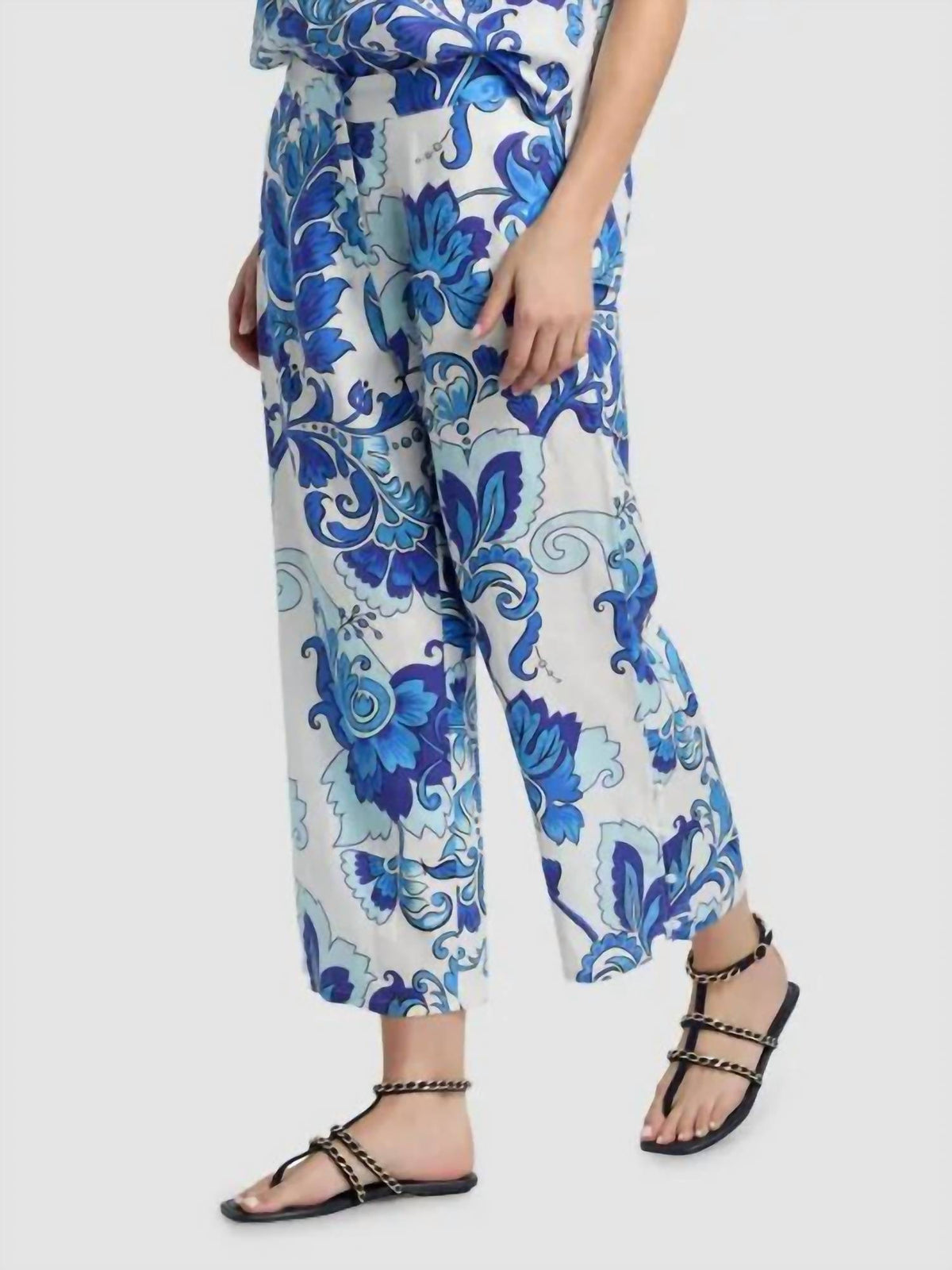 Johnny Was - BUTTON DETAIL CROPPED PANT