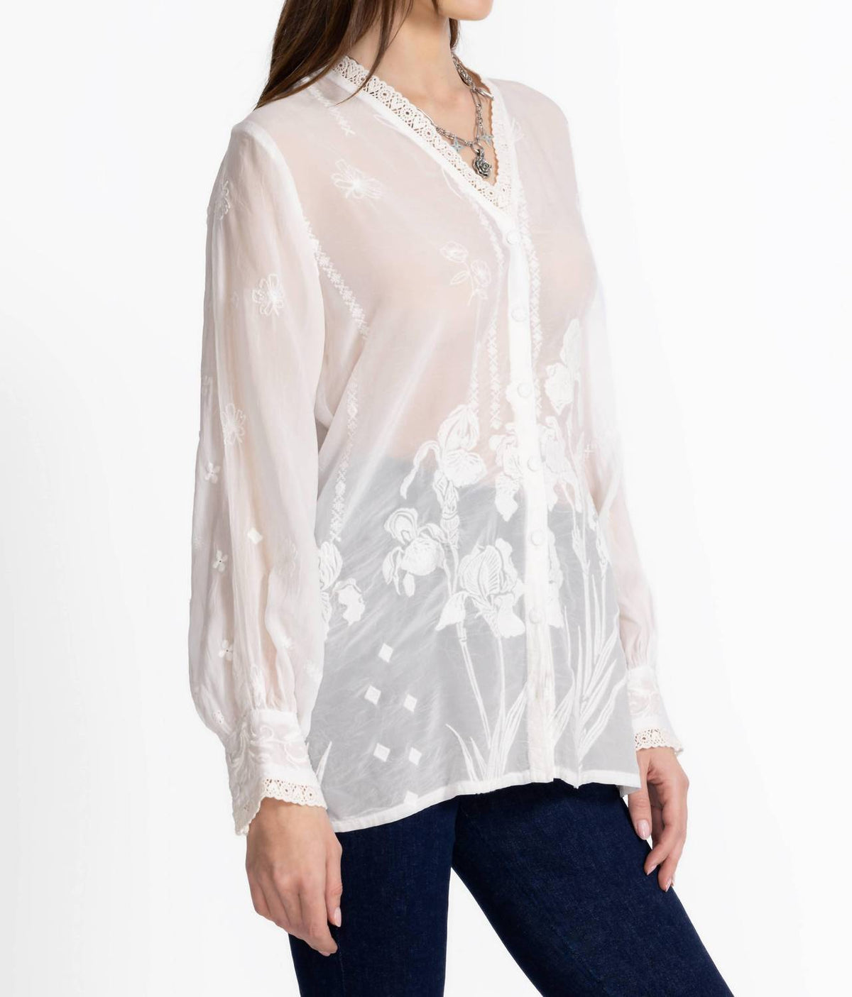 Johnny Was - DE VRIES ORCHID PARTY TUNIC TOP