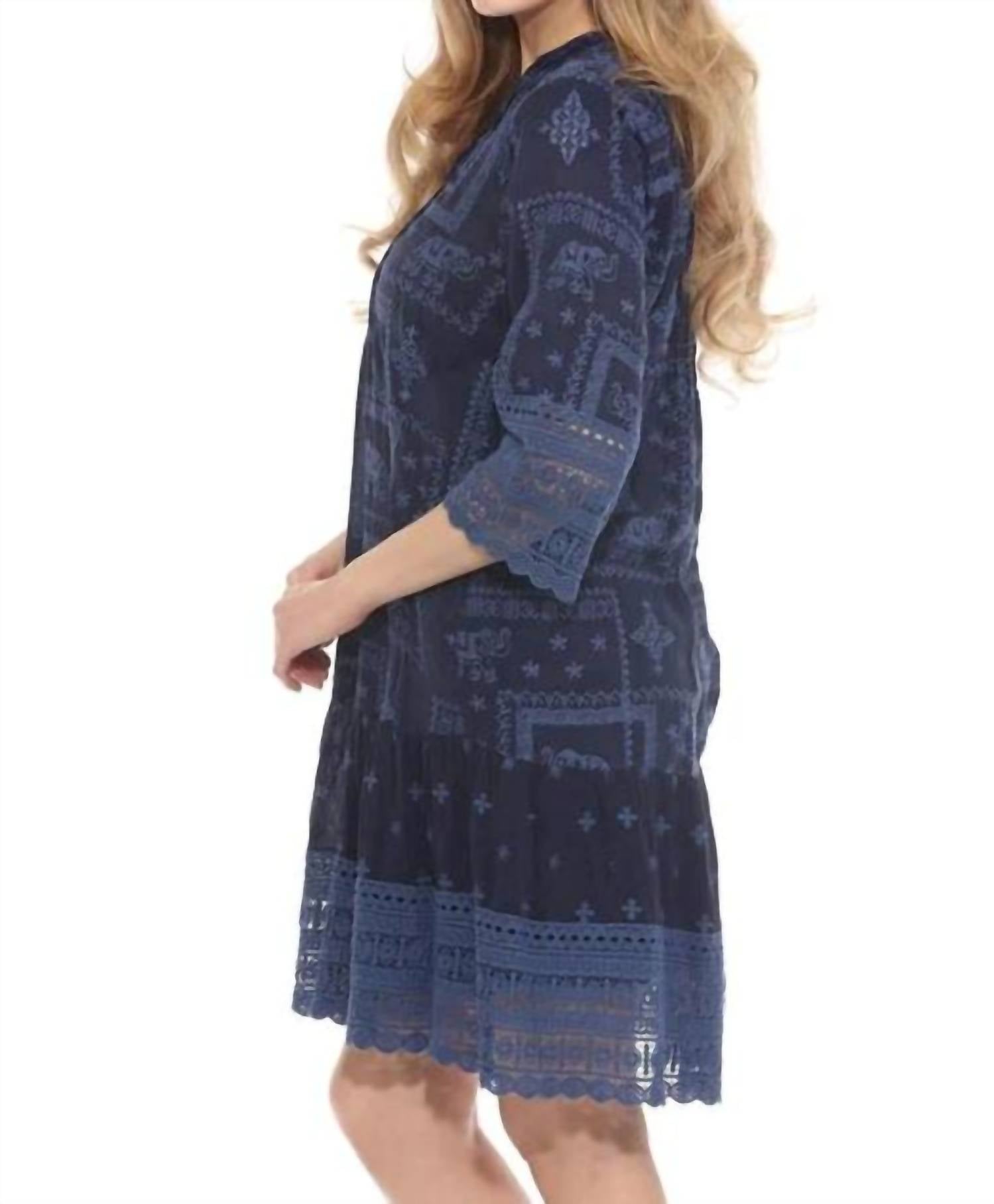 Johnny Was - ELIYEN DRESS (SLIP) ELEFAN - blue - clothing - dresses