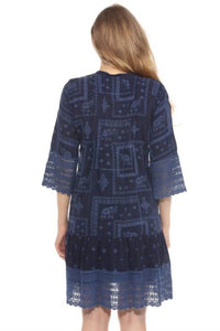 Johnny Was - ELIYEN DRESS (SLIP) ELEFAN - blue - clothing - dresses