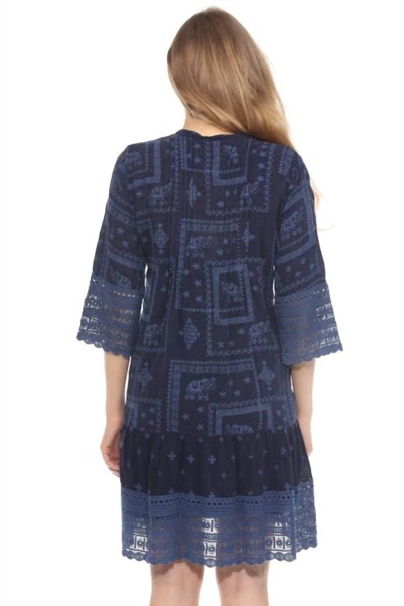 Johnny Was - ELIYEN DRESS (SLIP) ELEFAN - blue - clothing - dresses