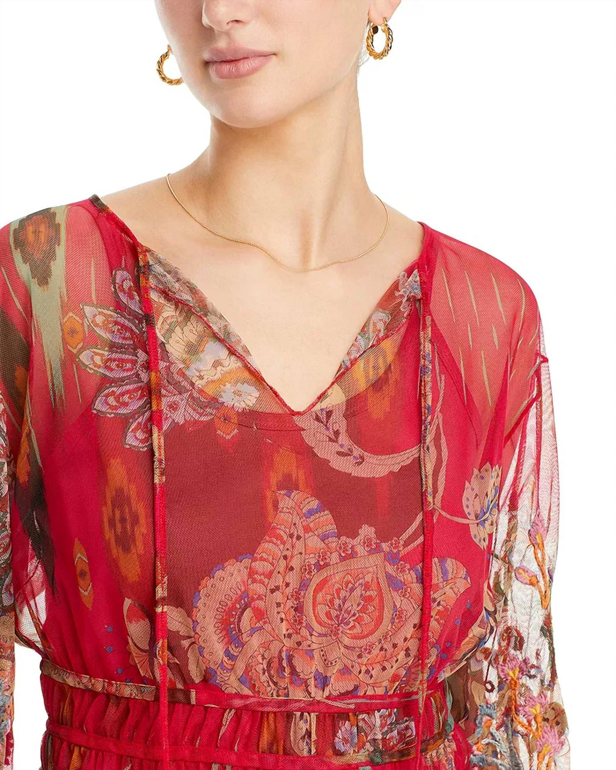 Johnny Was - Feather Lark Mesh Blouse