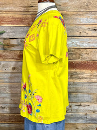 Johnny Was - Georgia Button Neck Tee