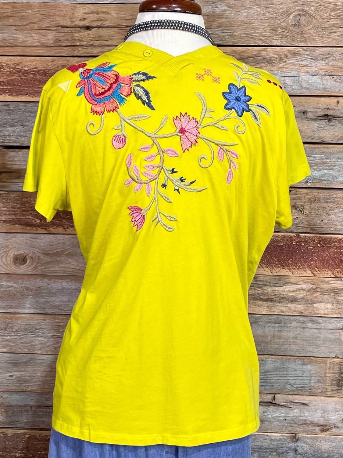 Johnny Was - Georgia Button Neck Tee