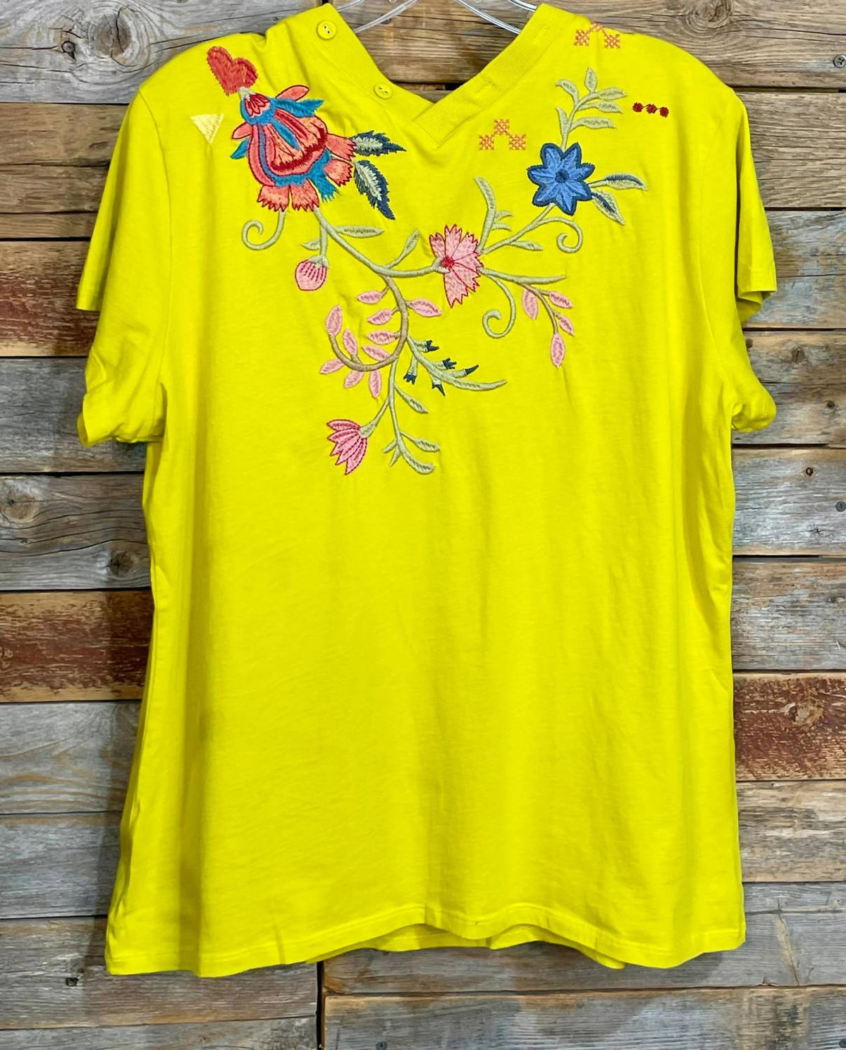 Johnny Was - Georgia Button Neck Tee