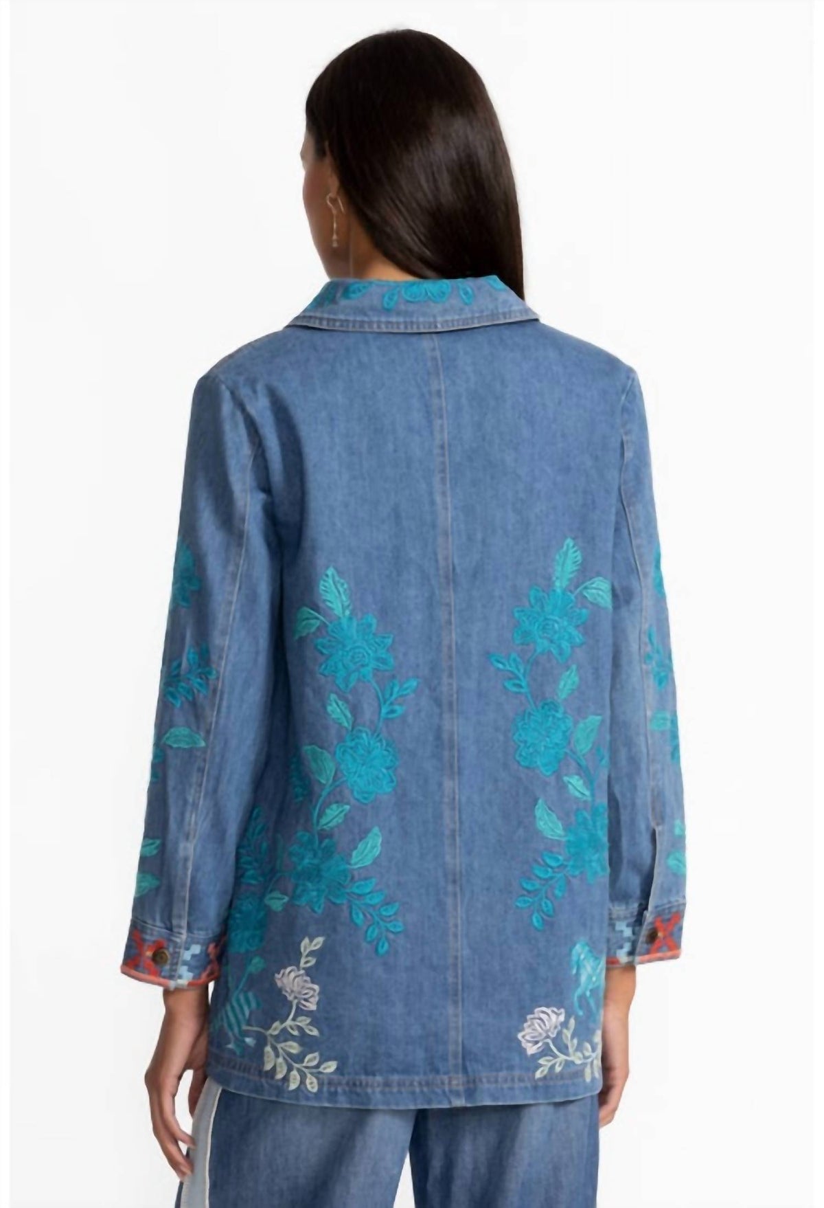 Johnny Was - LONG DENIM WORKER JACKET PETRA