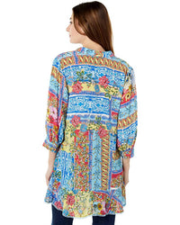Johnny Was - MIDSUMMER SEDNEA SILK PRINTED TUNIC