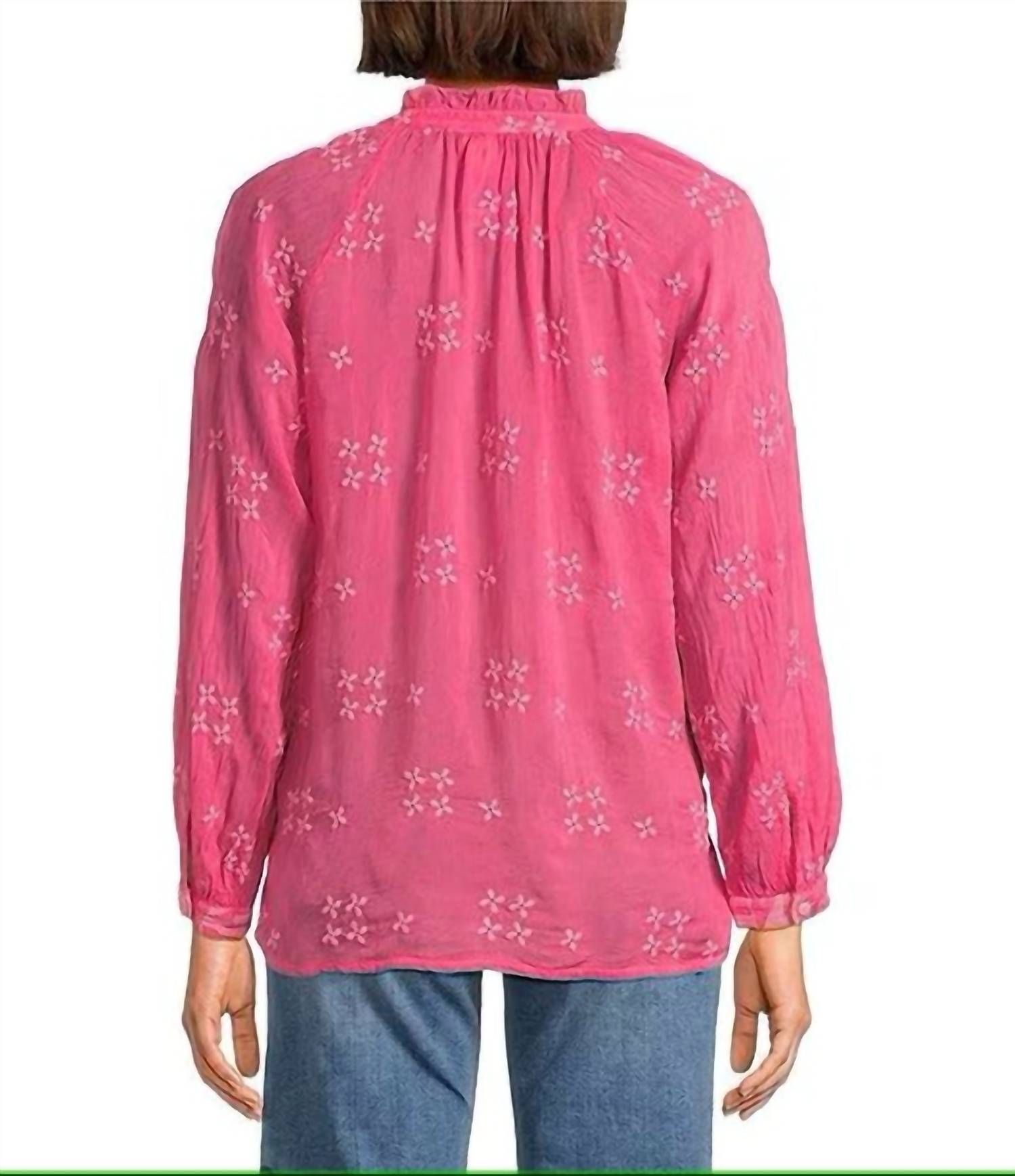 Johnny Was - MOLLI BLOUSE JAGA - blouses - clothing - pink