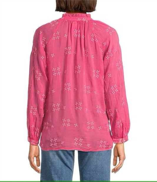 Johnny Was - MOLLI BLOUSE JAGA - blouses - clothing - pink