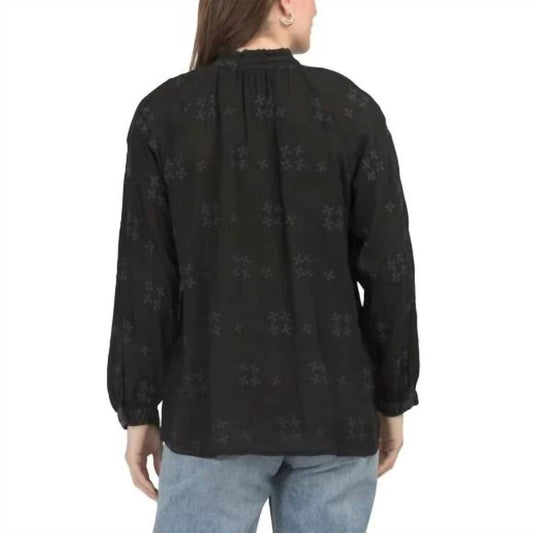 Johnny Was - MOLLI BLOUSE JAGA - black - blouses - clothing