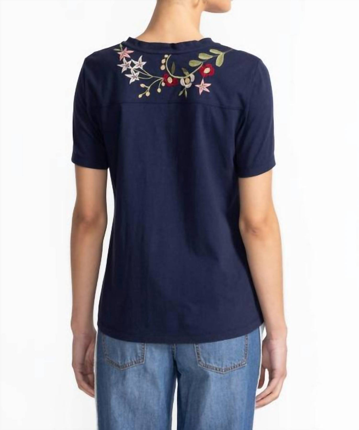 Johnny Was - Nicolette V‑neck Short Sleeve Tee - Plus