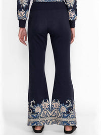 Johnny Was - ROMAN Paisley High Waist Flare Legging - blue - boot - cut - clothing