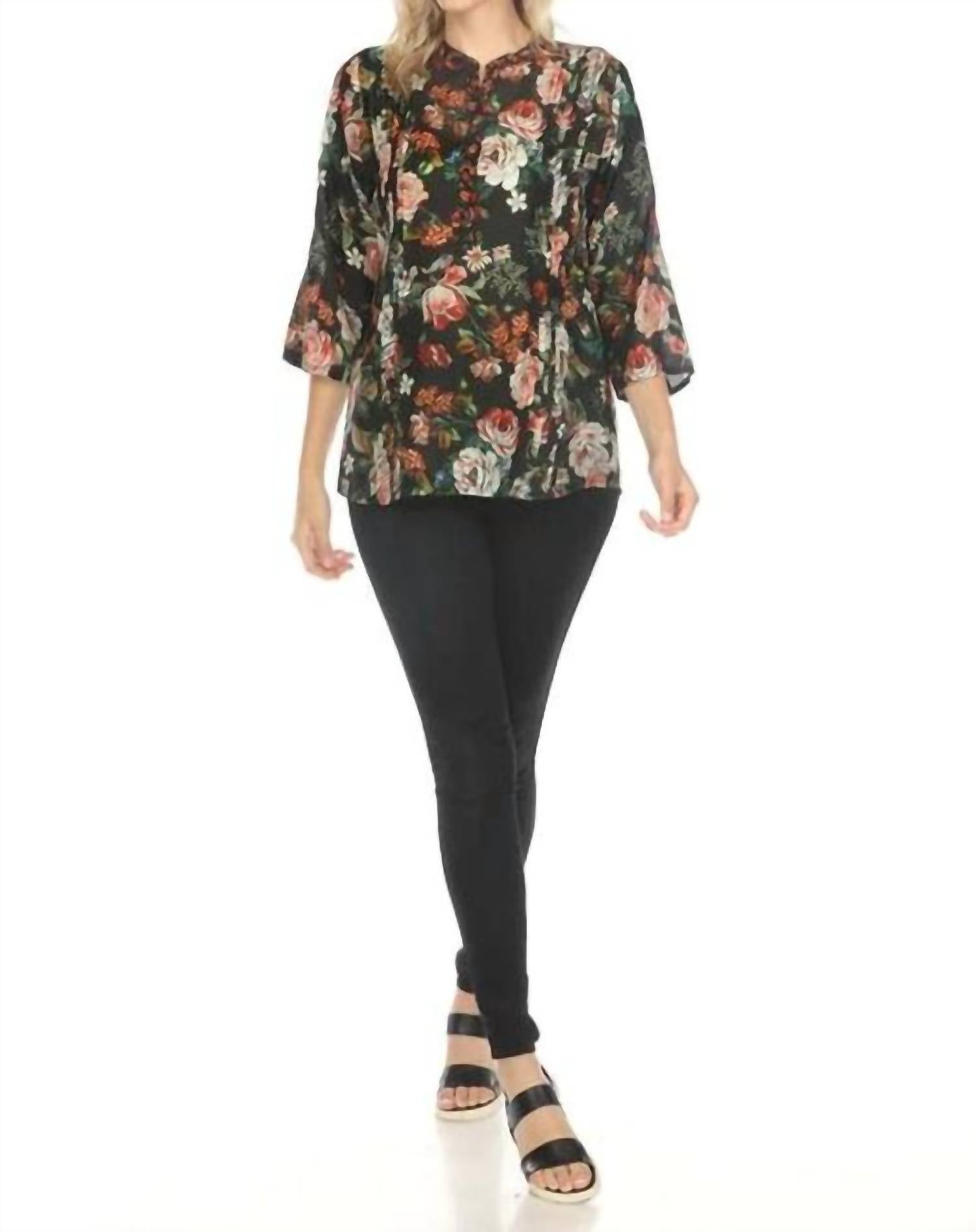 Johnny Was - SIYE BLOUSE - blouses - clothing - red