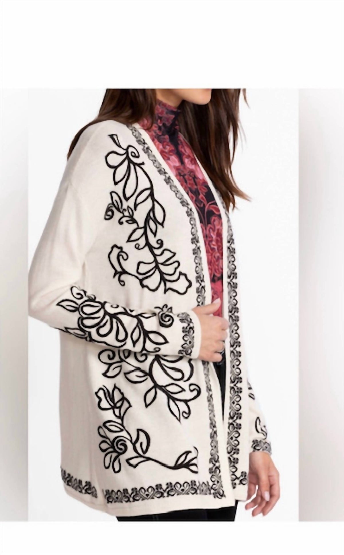 Johnny Was - THE DRAPE CARDIGAN (CREAM)
