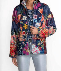 Johnny Was - THE JOAN ZIP SHERPA LINED JACKET - blue - clothing - coats
