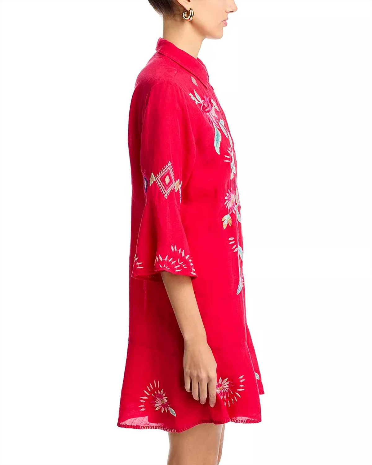 Johnny Was - Tiered Flounce Mini Dress