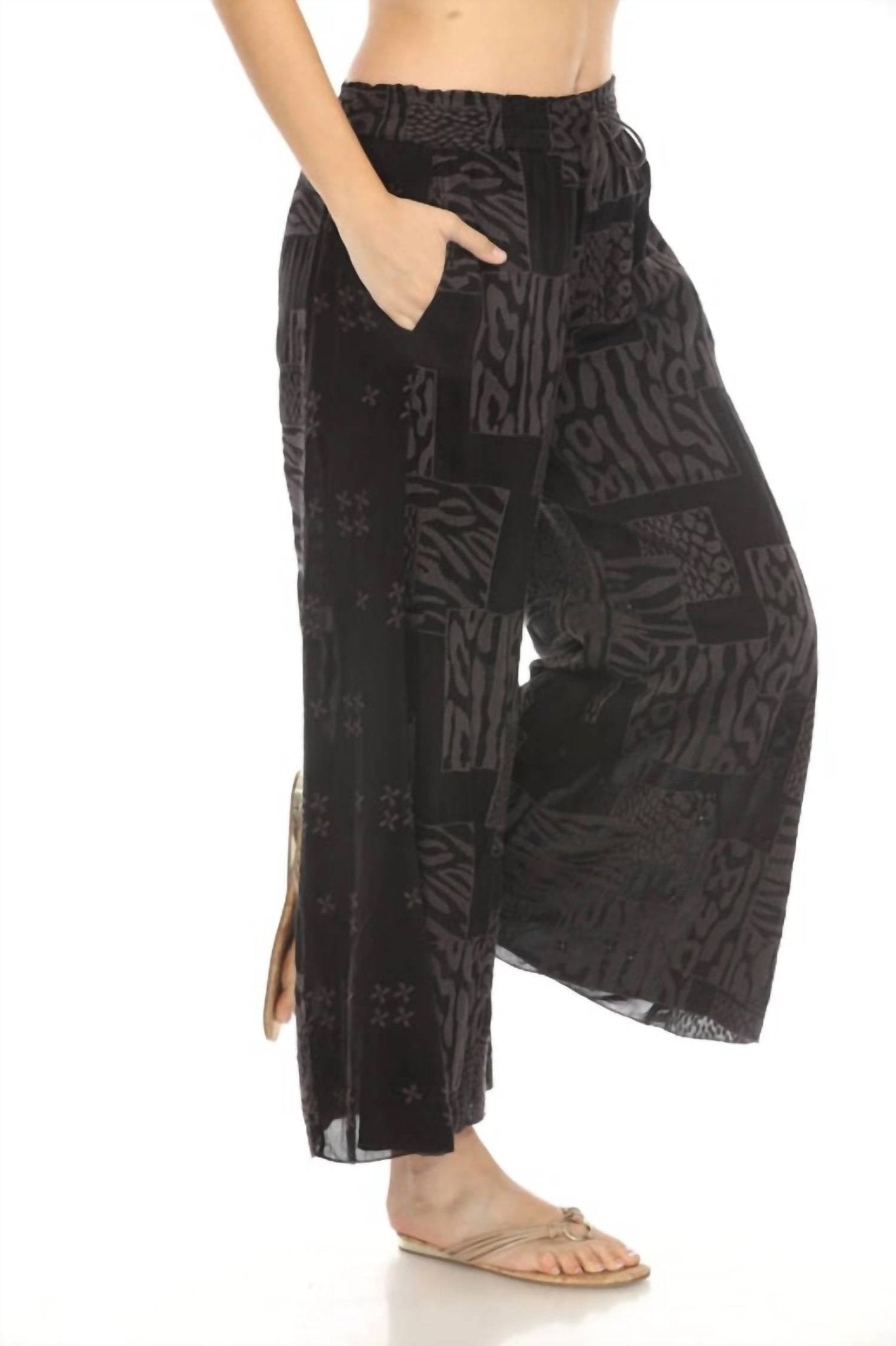 Johnny Was - YULIA PANT (SHORT LINED) JAGA - black - clothing - pants