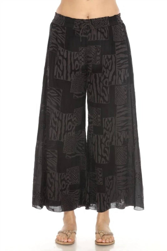 Johnny Was - YULIA PANT (SHORT LINED) JAGA - black - clothing - pants