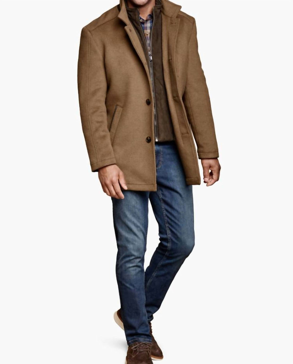 Johnston & Murphy - Upton Car Coat With Removable Bib