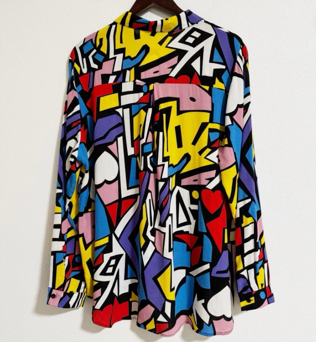 Joidart - Geometric Print Button Up Blouse