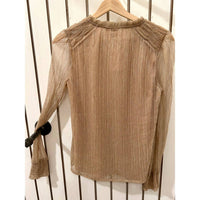 Joie - Women's Long Sleeve Blouse - blouses - clothing - gold