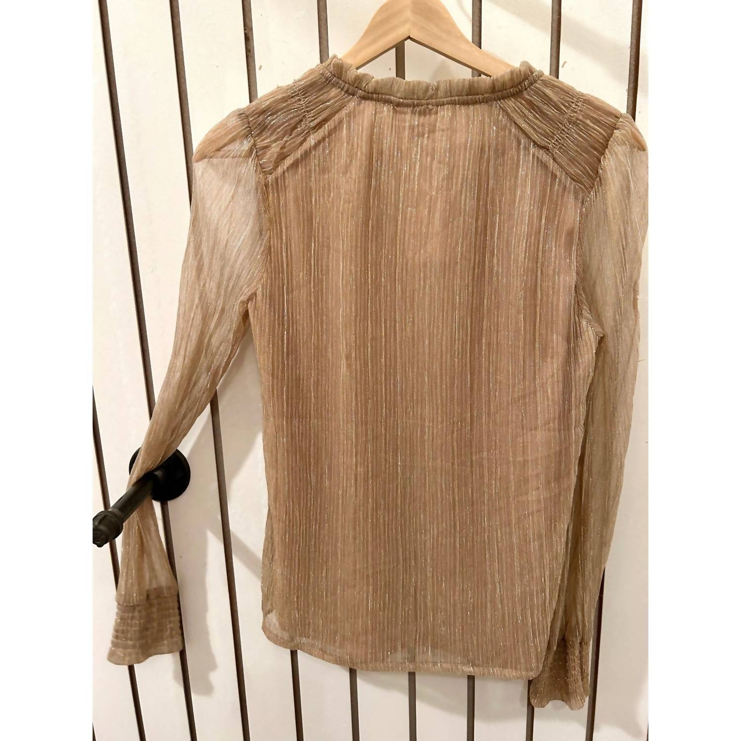 Joie - Women's Long Sleeve Blouse - blouses - clothing - gold