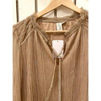 Joie - Women's Long Sleeve Blouse - blouses - clothing - gold