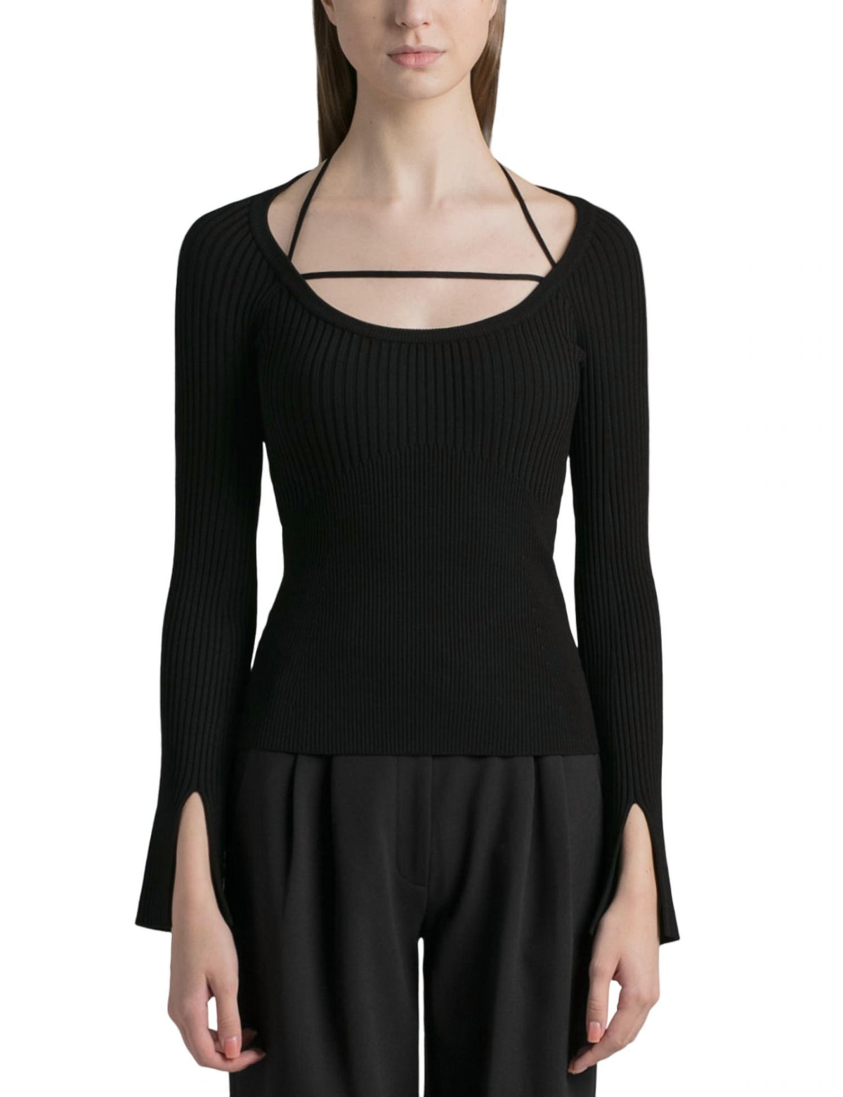 Jonathan Simkhai - MINKA COMPACT RIB HALTER TOP