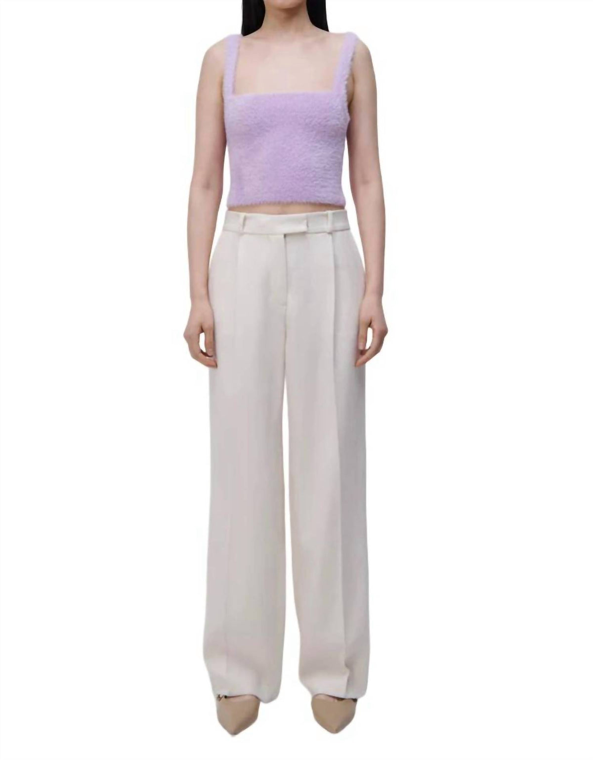 Jonathan Simkhai - Novia Pleated Straight Leg Pants