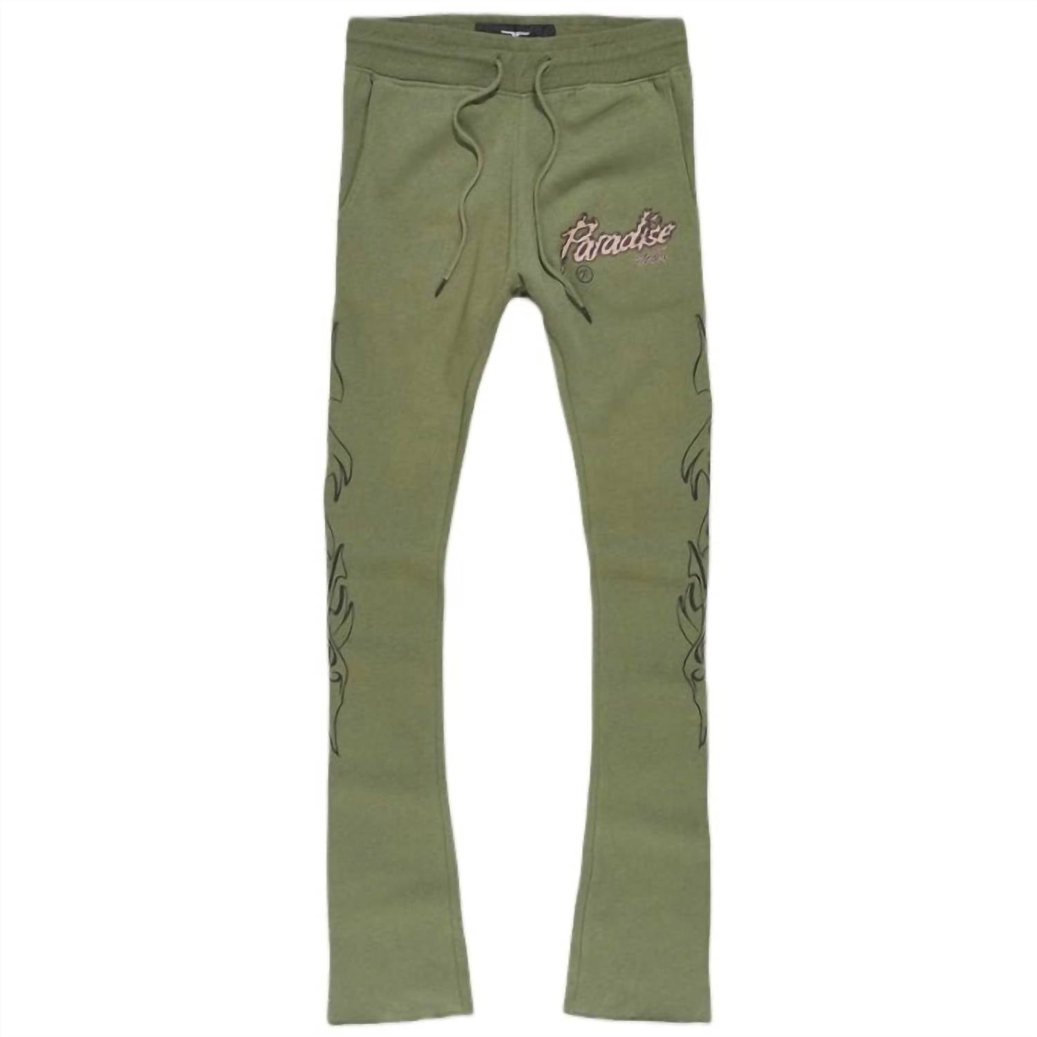 Jordan Craig - Paradise Tour Stacked Sweatpants - clothing - green - joggers