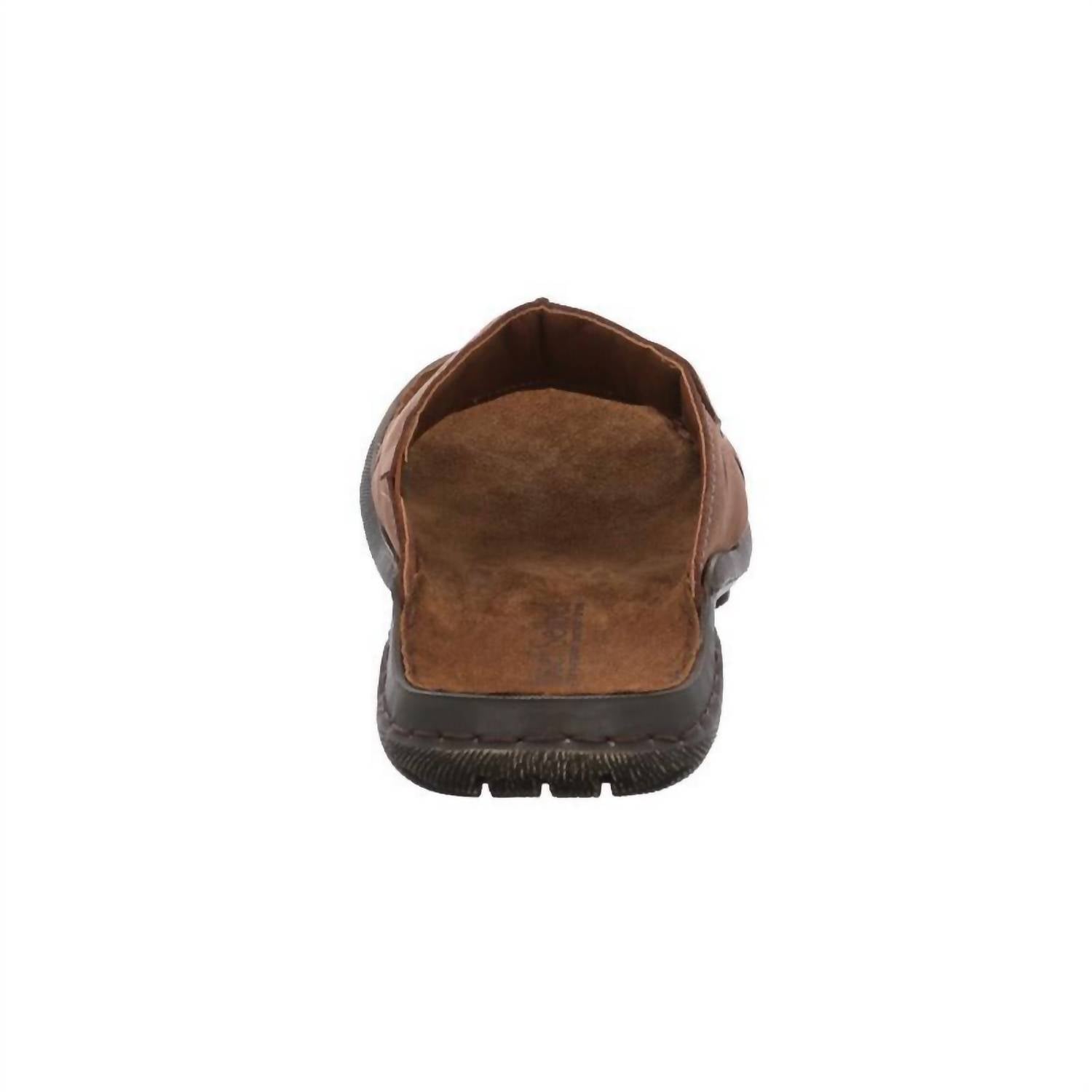 Josef Seibel - Men's Logan Leather Slide - brown - flip - flops - leather