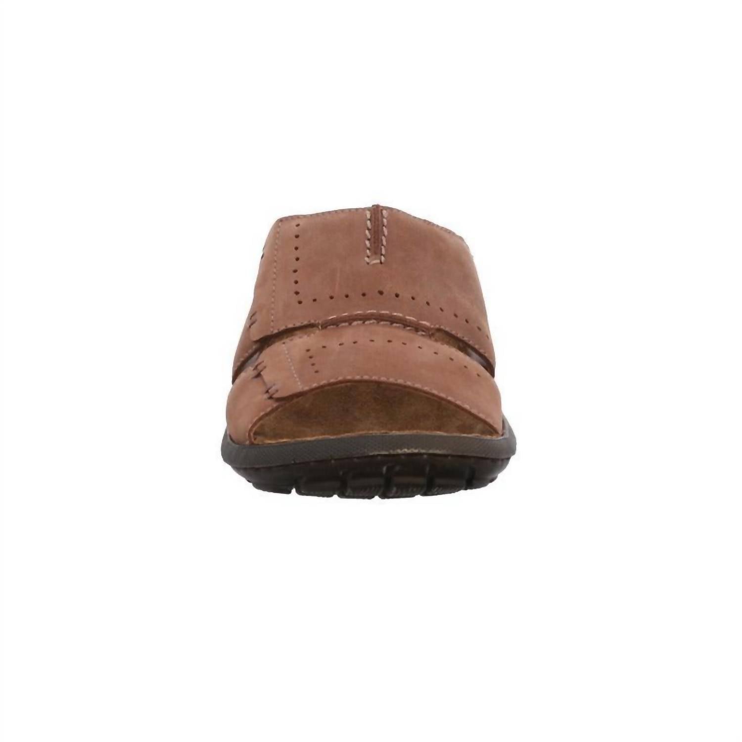 Josef Seibel - Men's Logan Leather Slide - brown - flip - flops - leather