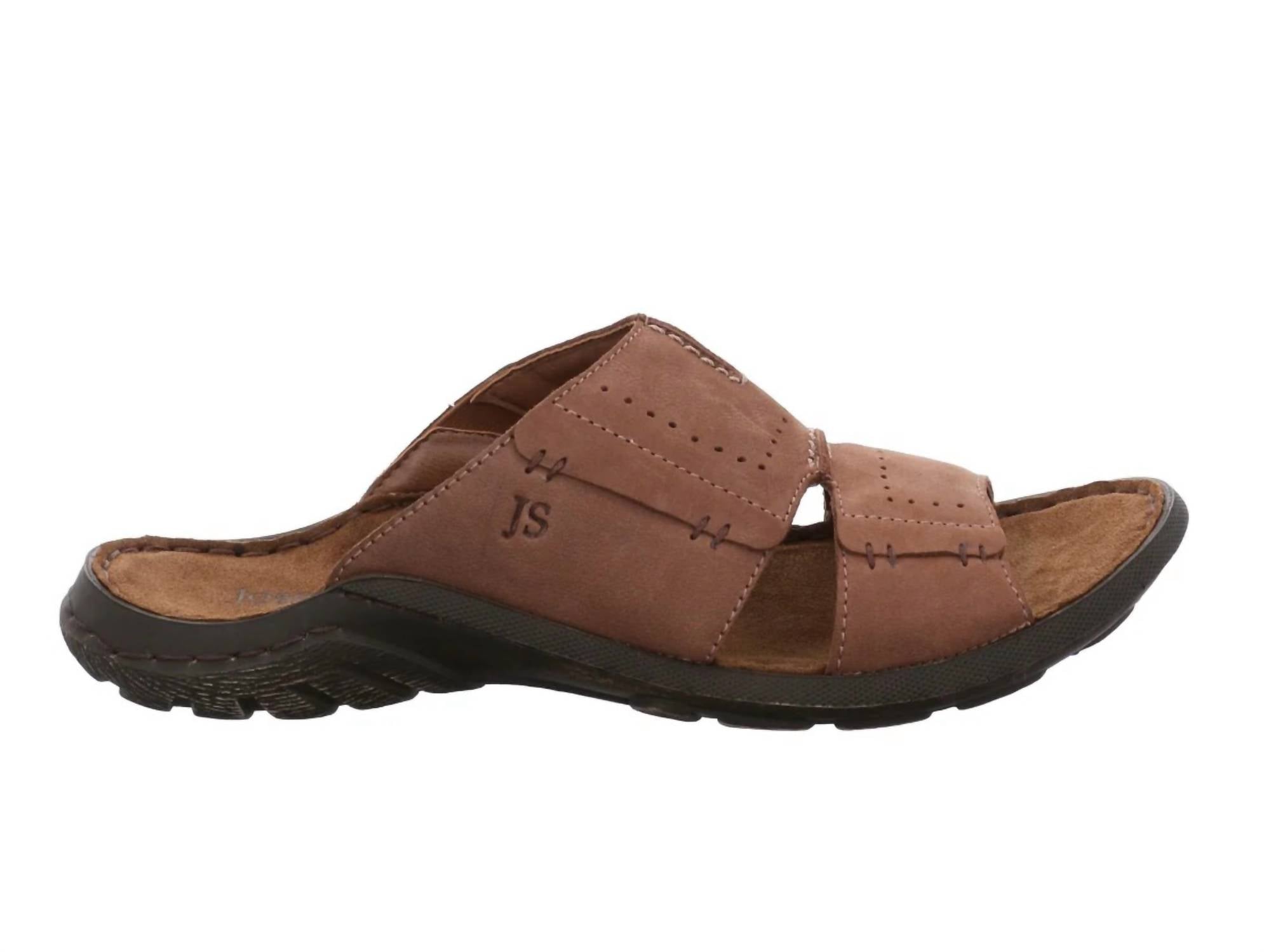 Josef Seibel - Men's Logan Leather Slide - brown - flip - flops - leather